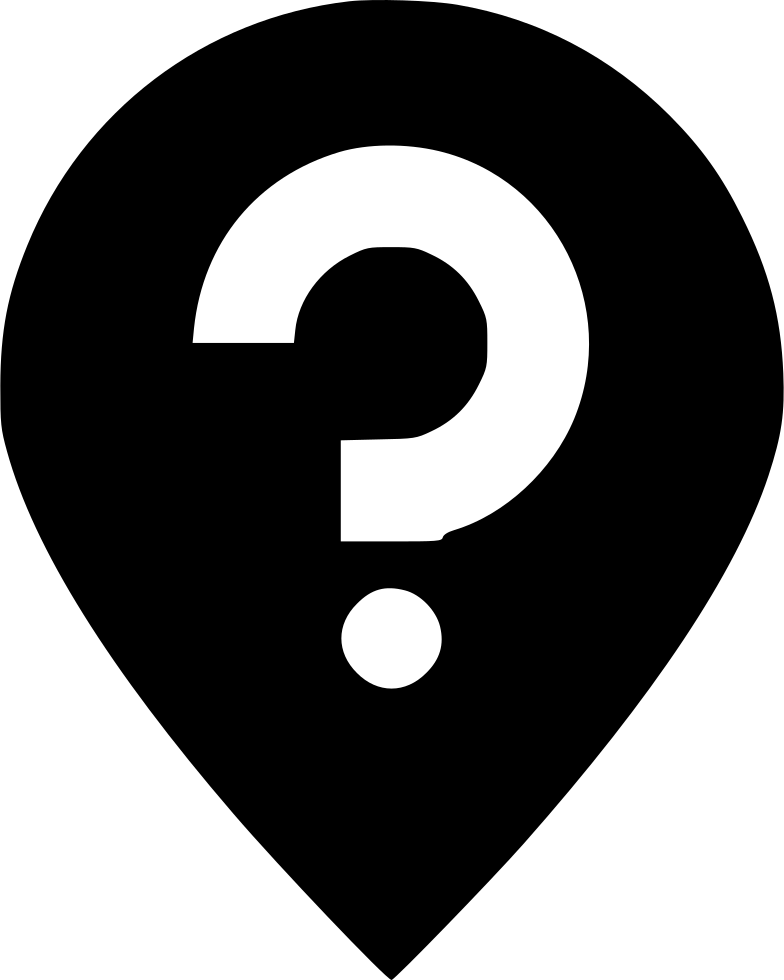 Question Mark Location Pin Icon PNG