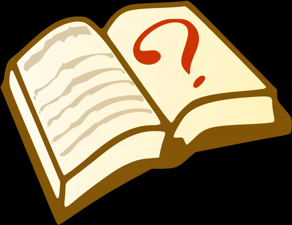 Question Mark Open Book Clipart PNG
