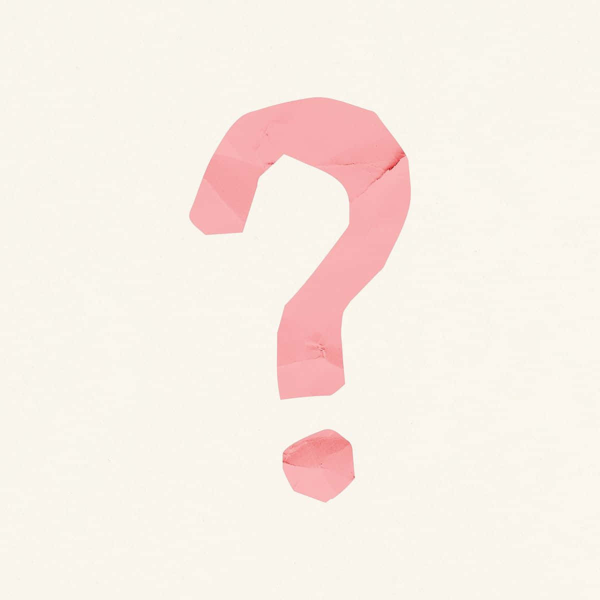 Pink Poly Question Mark Picture