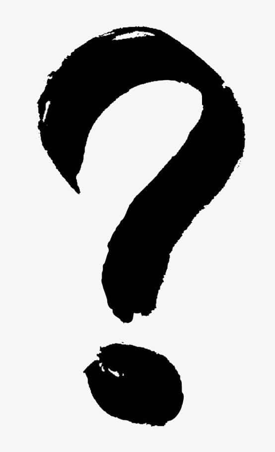 Artistic Black Question Mark Logo Picture