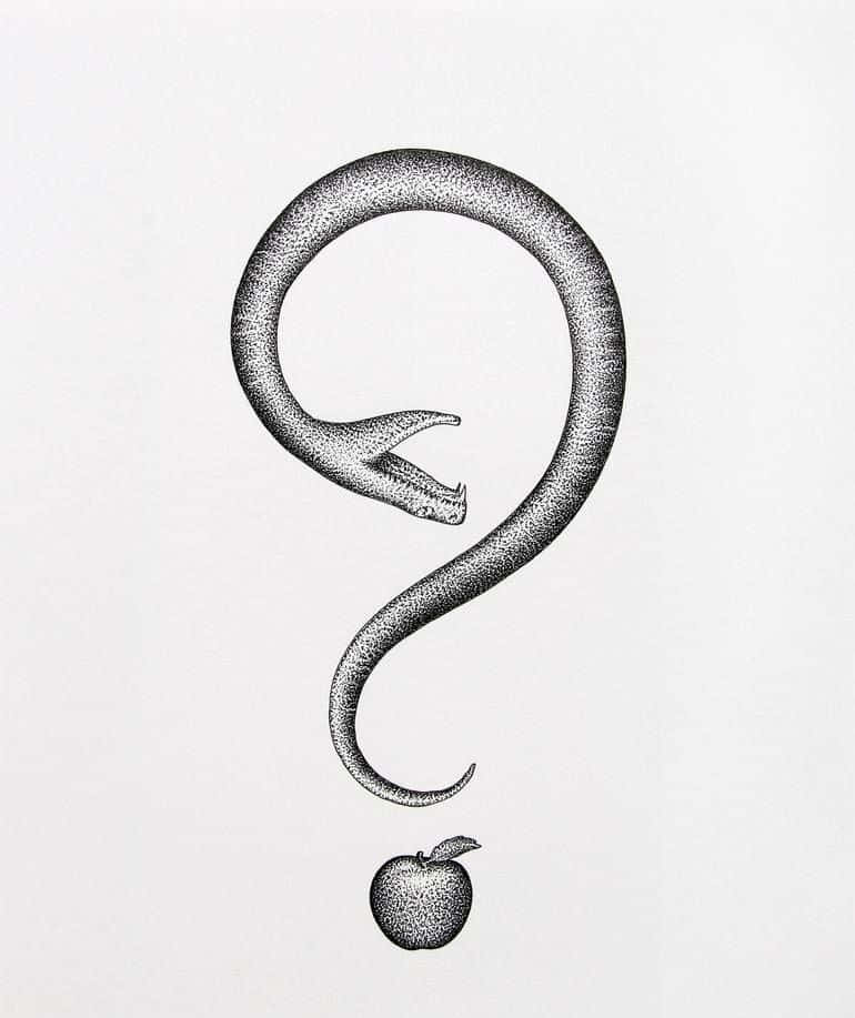 Snake Forming Question Mark Picture