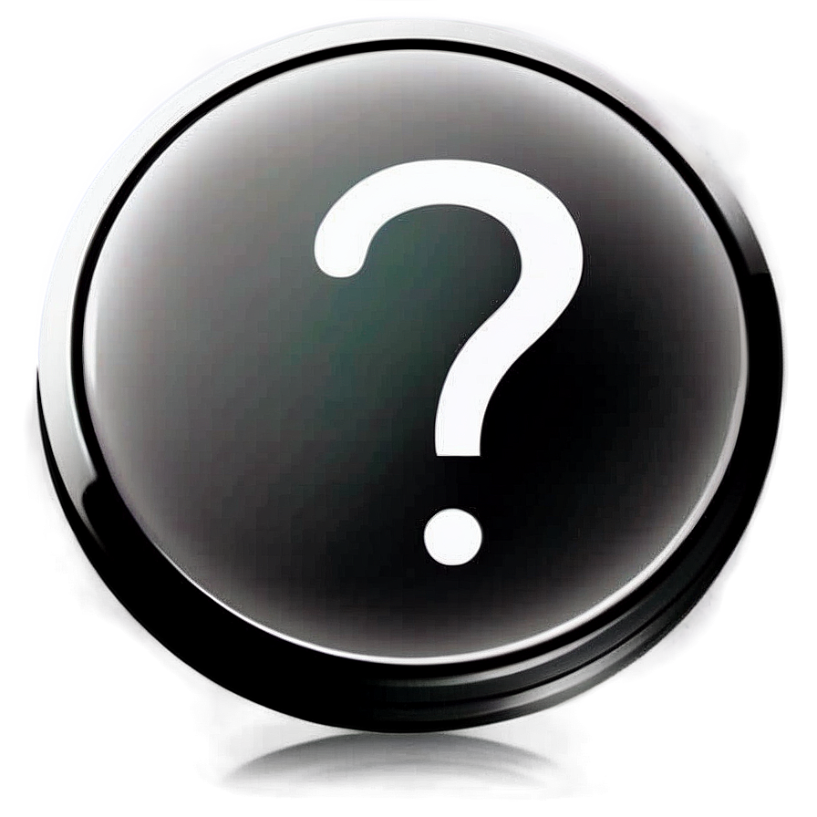 Question Mark Transparent Button Png 05262024 PNG