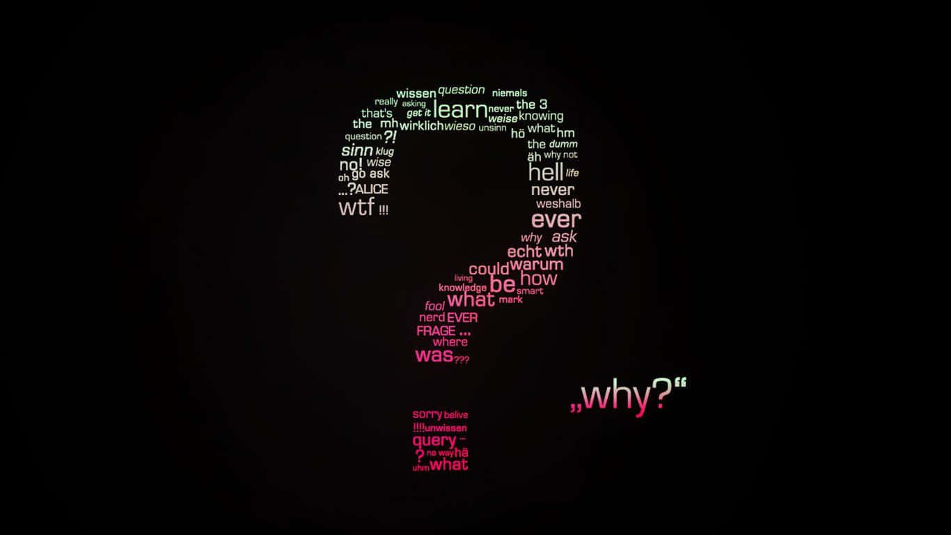 Question Mark Why Word Art Background Photo Wallpaper