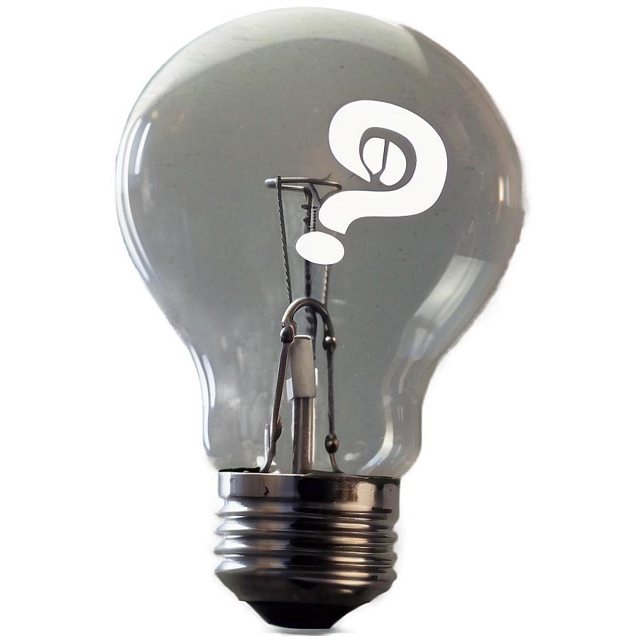 Download Question Mark With Light Bulb Png 04292024 | Wallpapers.com