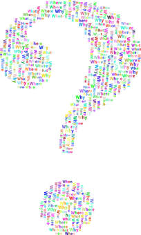 Question Mark Word Cloud PNG