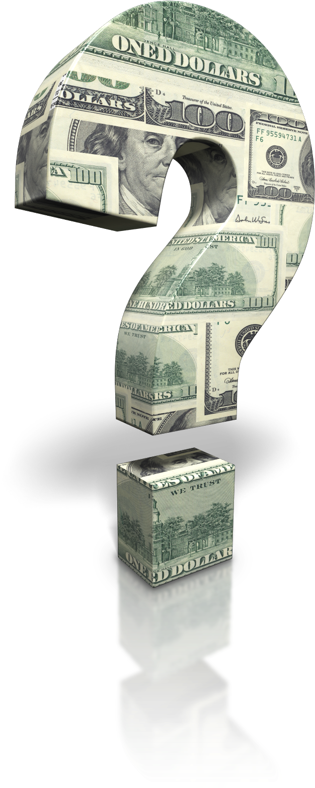 Question Mark100 Dollar Bill PNG