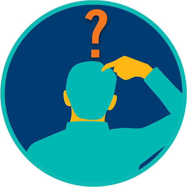 Questioning Man Silhouette PNG