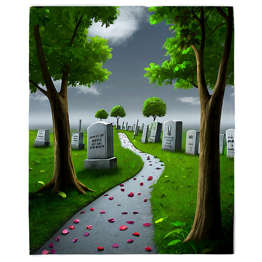 Quiet Cemetery Path Png Eky PNG