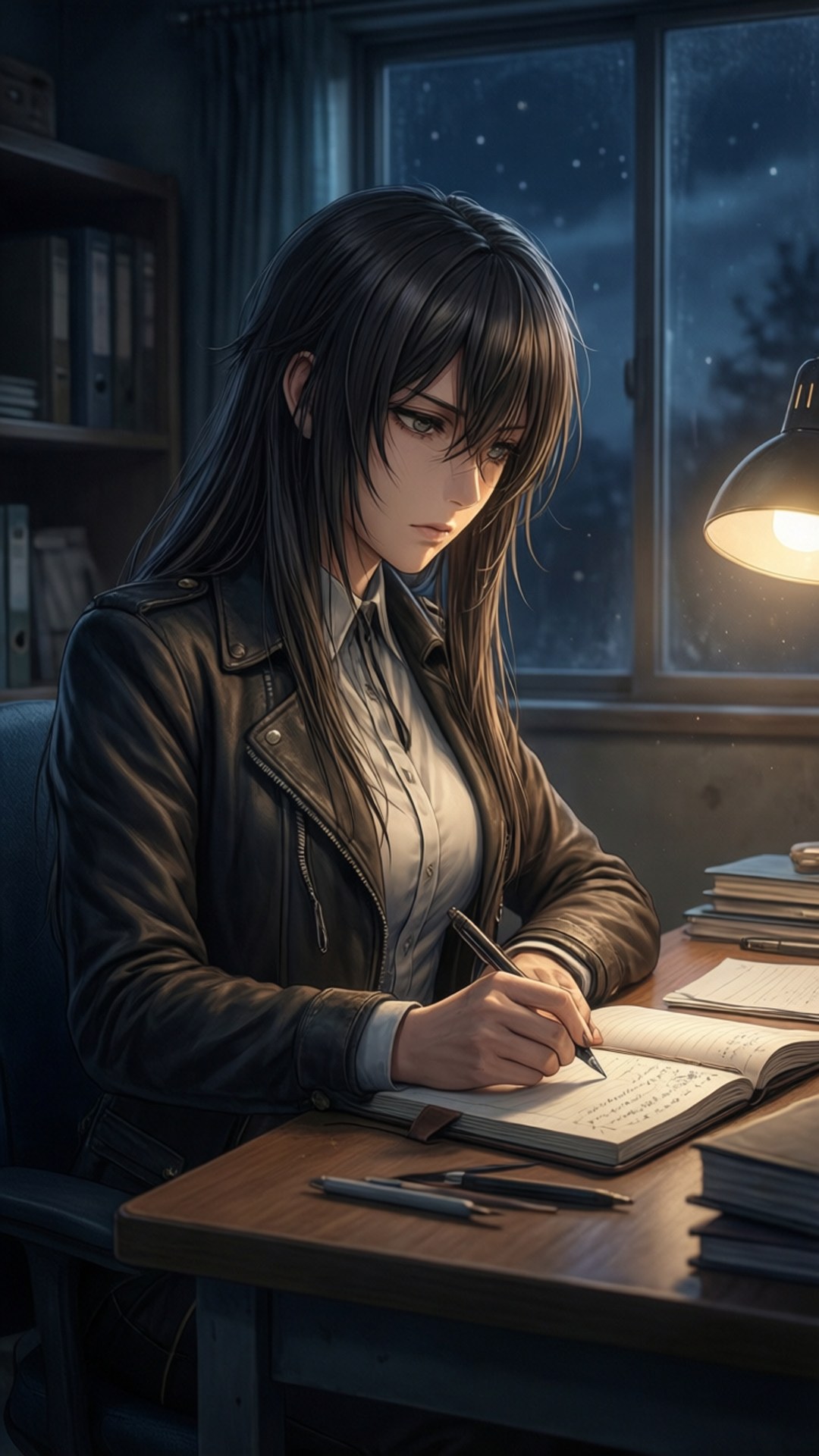 Murrue kirjoittaa päiväkirjaansa myöhään yöllä.