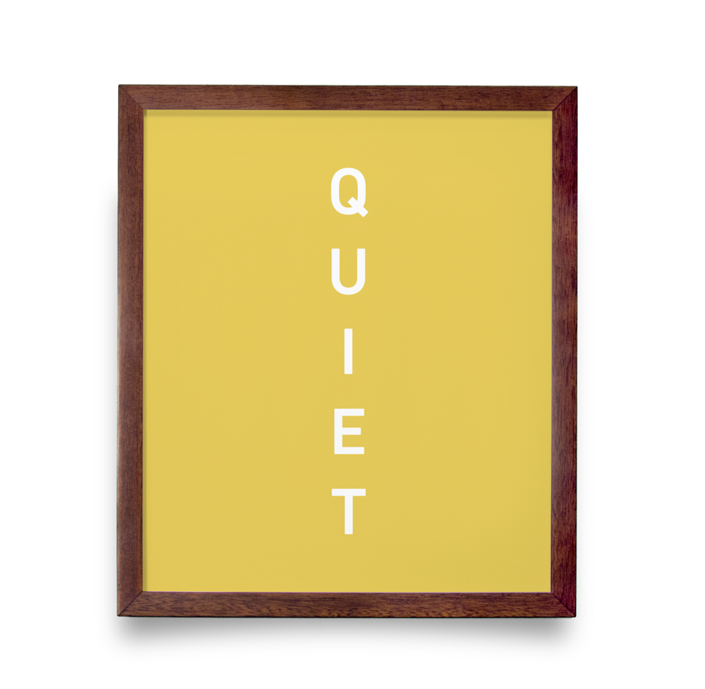 Quiet Sign Yellow Background PNG