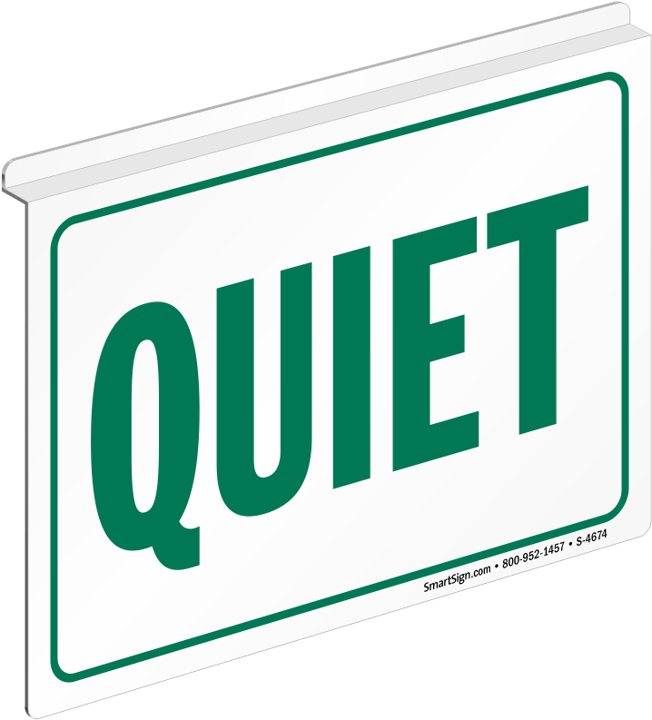 Quiet Sign3 D View PNG