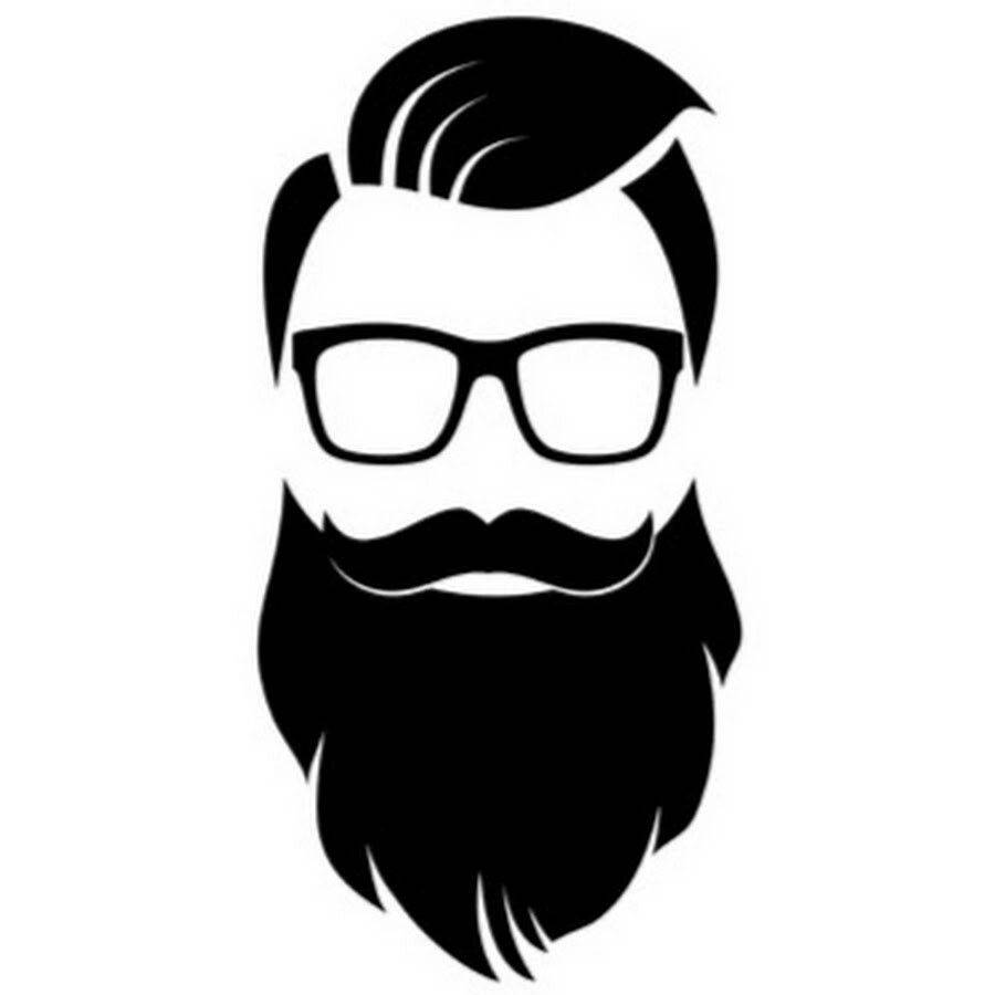 Quiff Hairstyle Beard Logo Vector Art Wallpaper