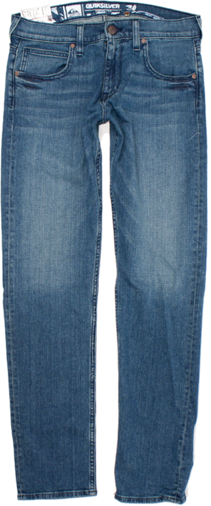 Quiksilver Blue Jeans Front View PNG