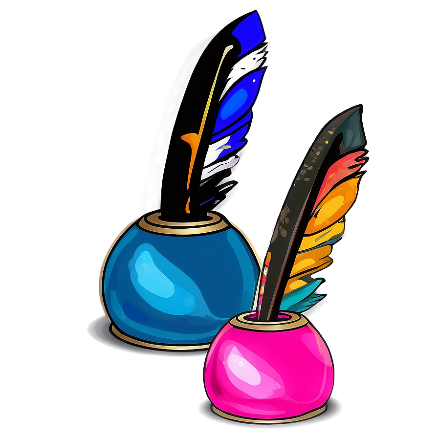 Quill Pen In Inkpot Png Wuo7 PNG