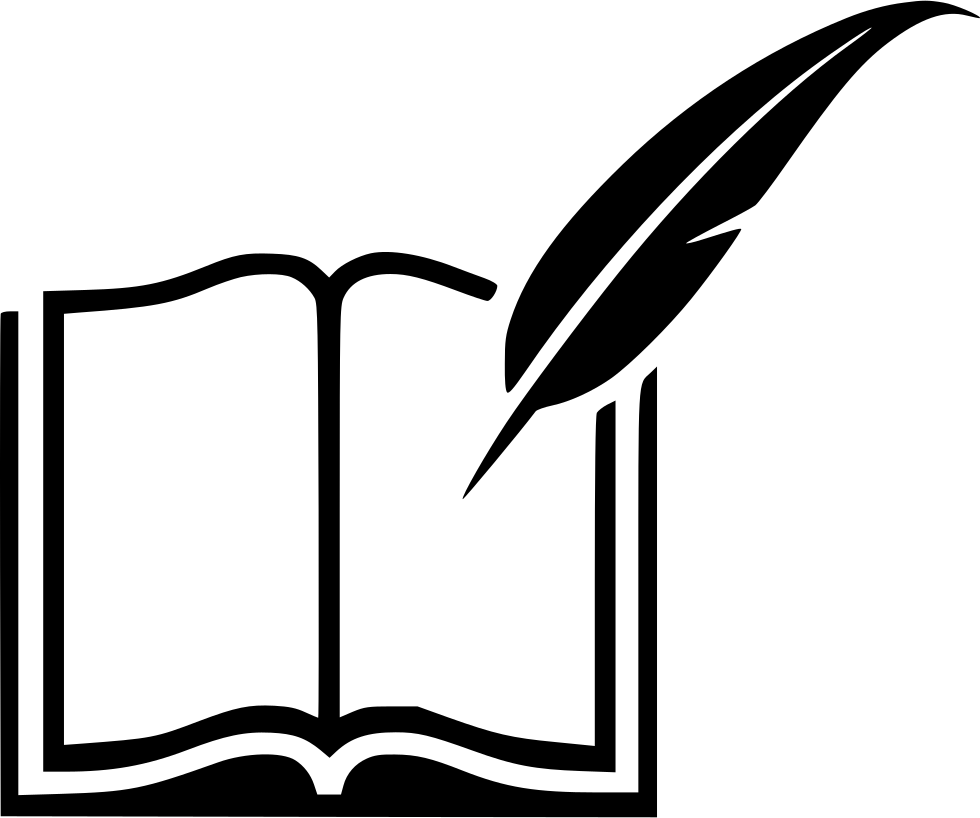 Quill_and_ Open_ Book_ Icon PNG