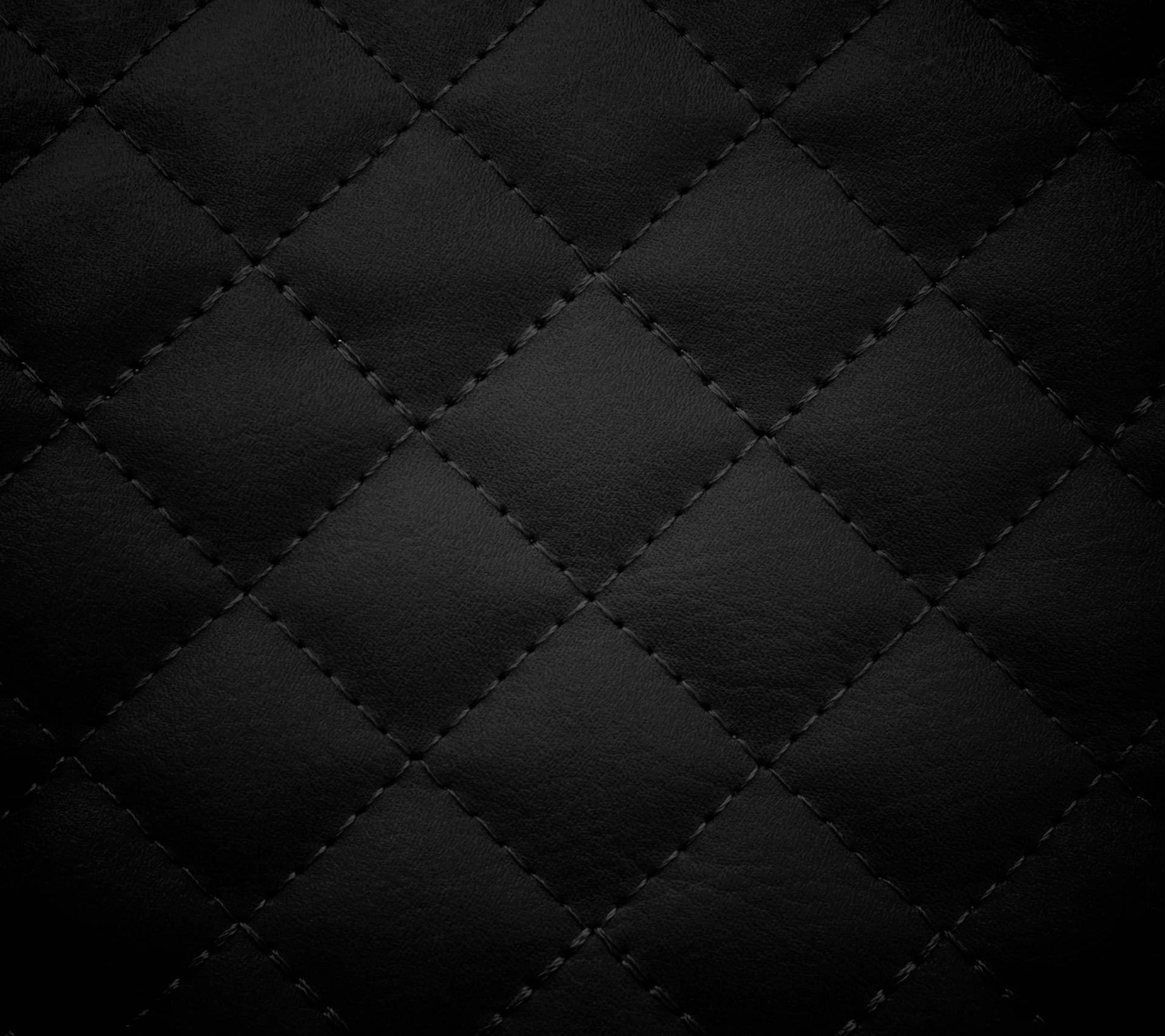 Quilted Leather Fabric Black Pattern Wallpaper