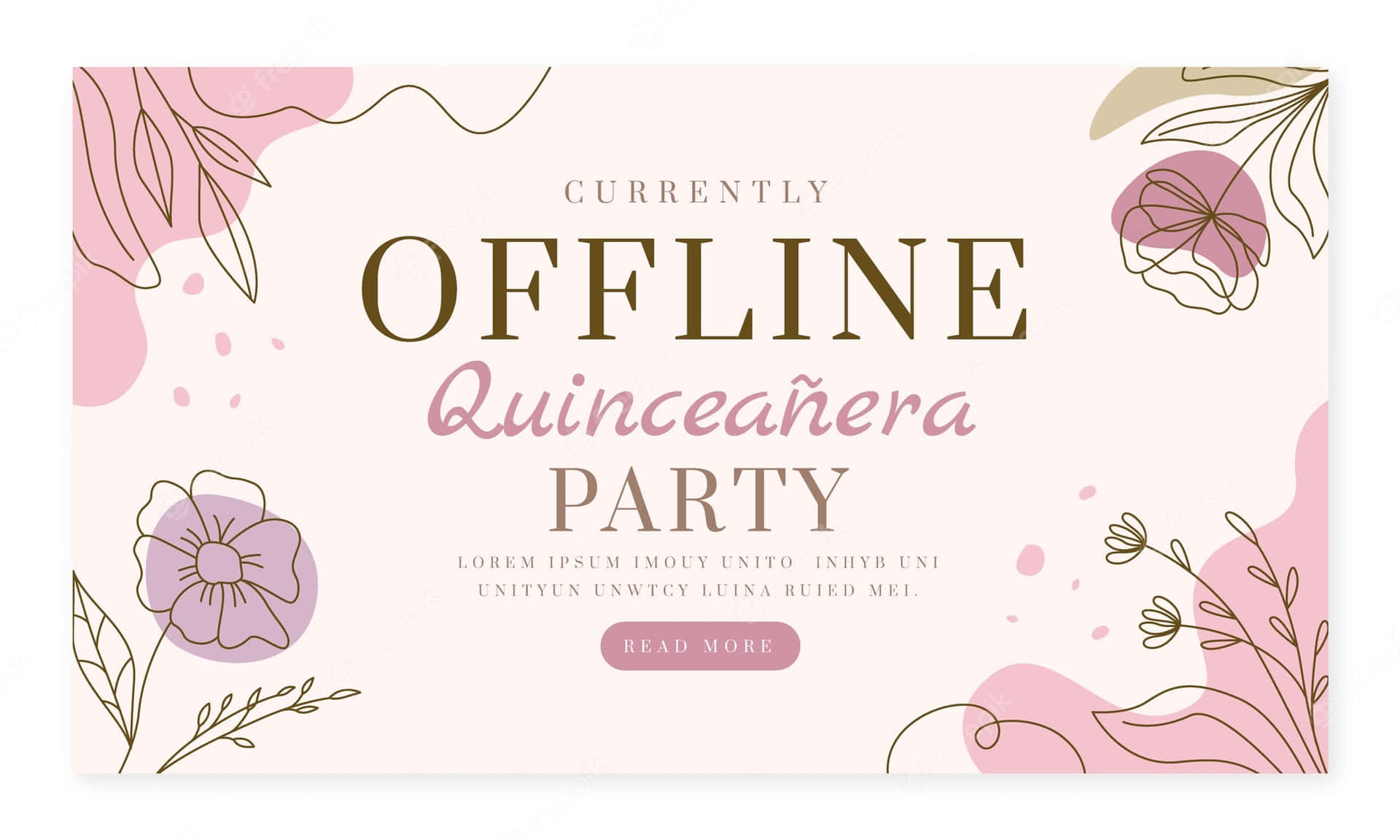Online Quinceanera Party Invitation Template