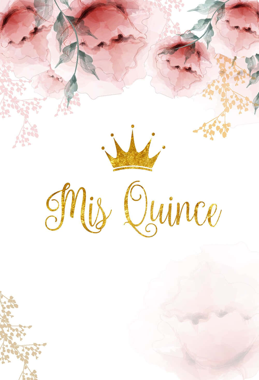 A Pink Flower Crown With The Word Miss Quince