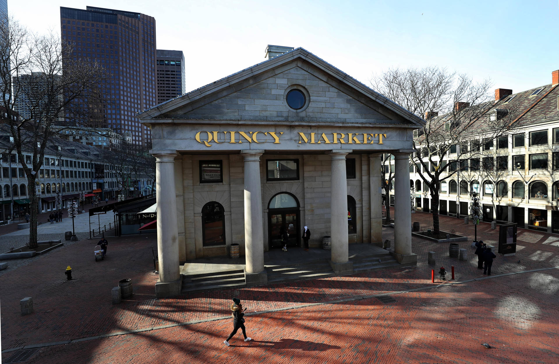 Quincy Market Near Faneuil Hall Background