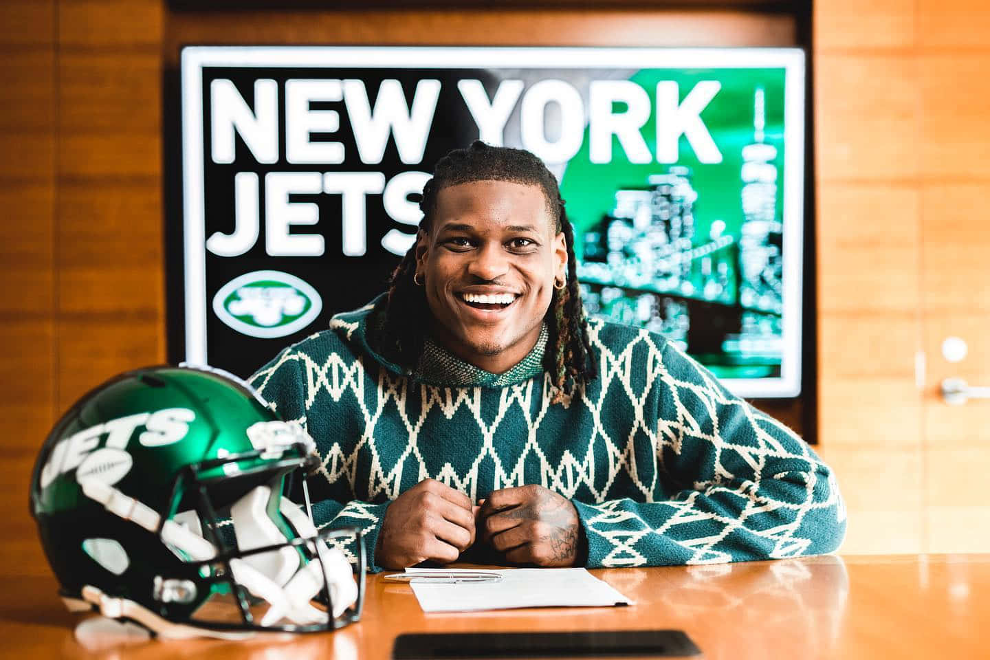 Quincy Williams New York Jets Signing Wallpaper