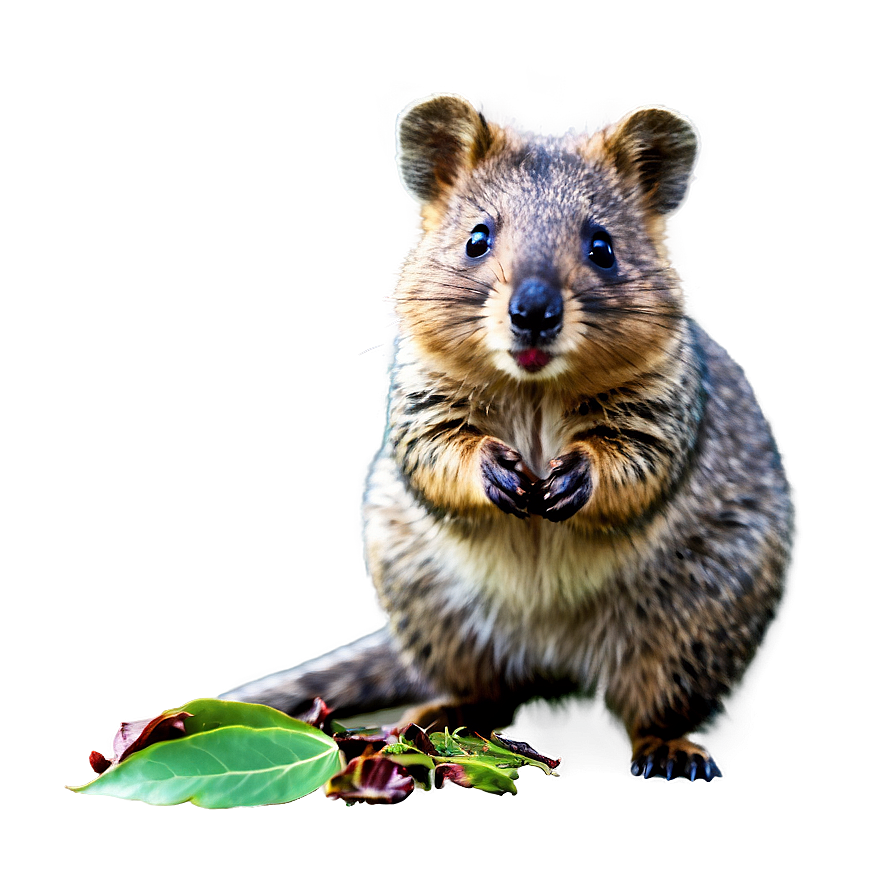 Quokka Eating Leaves Png Vrv36 PNG