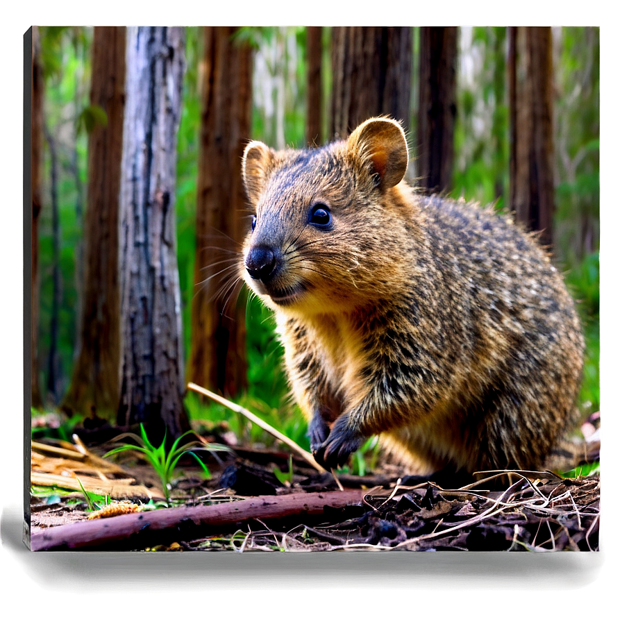 Quokka In Forest Setting Png 06242024 PNG