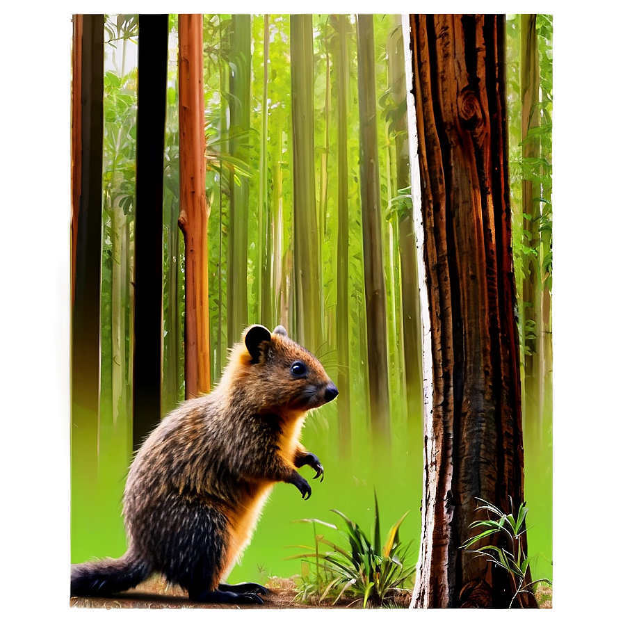 Quokka In Forest Setting Png Fpd69 PNG