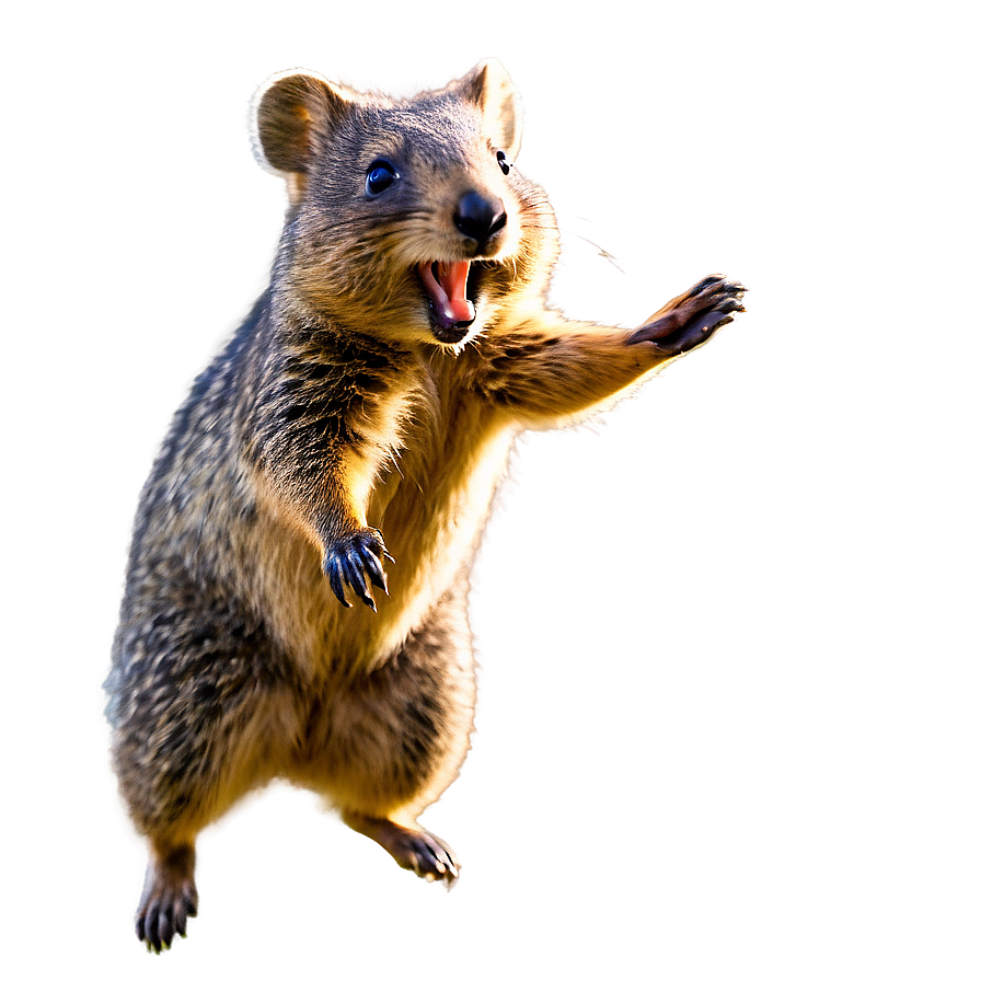 Quokka Jumping Joyfully Png Xqu PNG