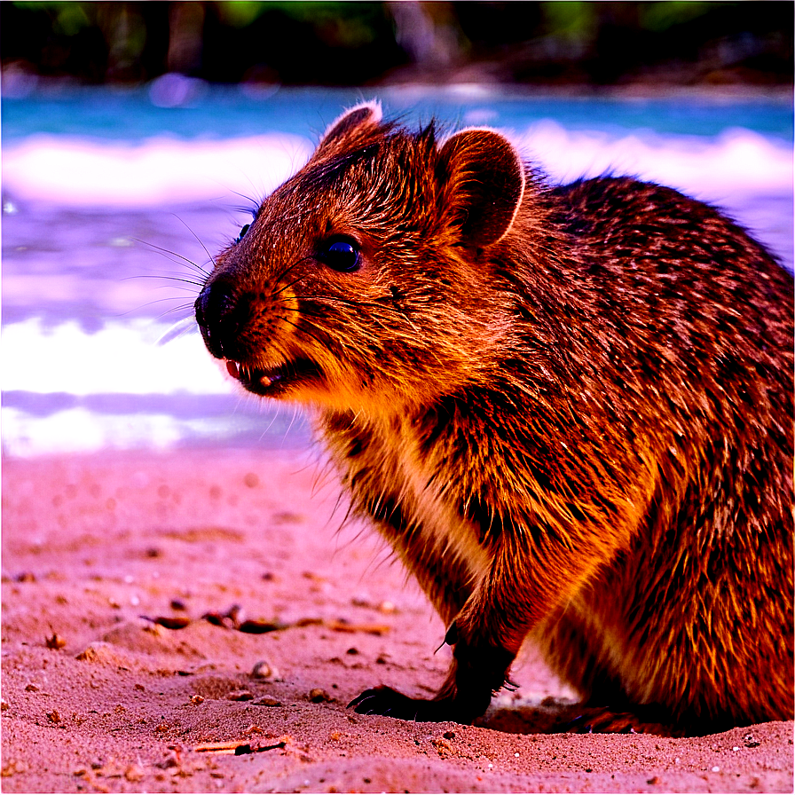 Quokka On The Beach Png 06242024 PNG