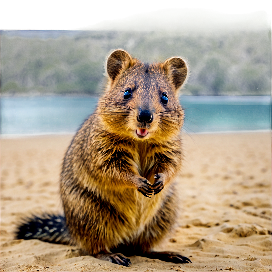 Quokka On The Beach Png Xmi PNG