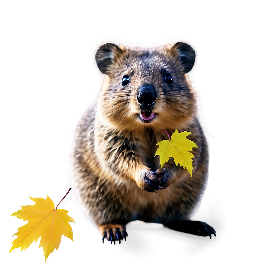 Download Quokka With Leaves Background Png 40 | Wallpapers.com