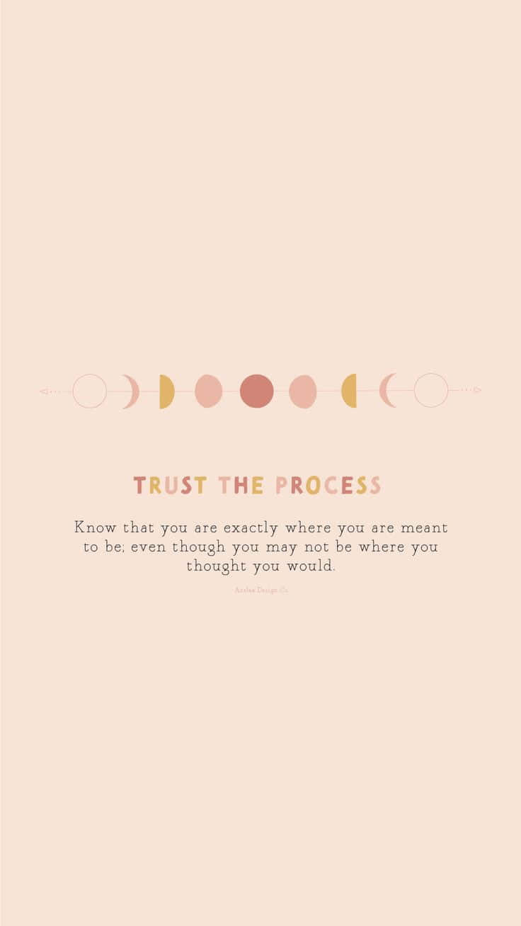 Trust The Process - A Quote On A Pink Background