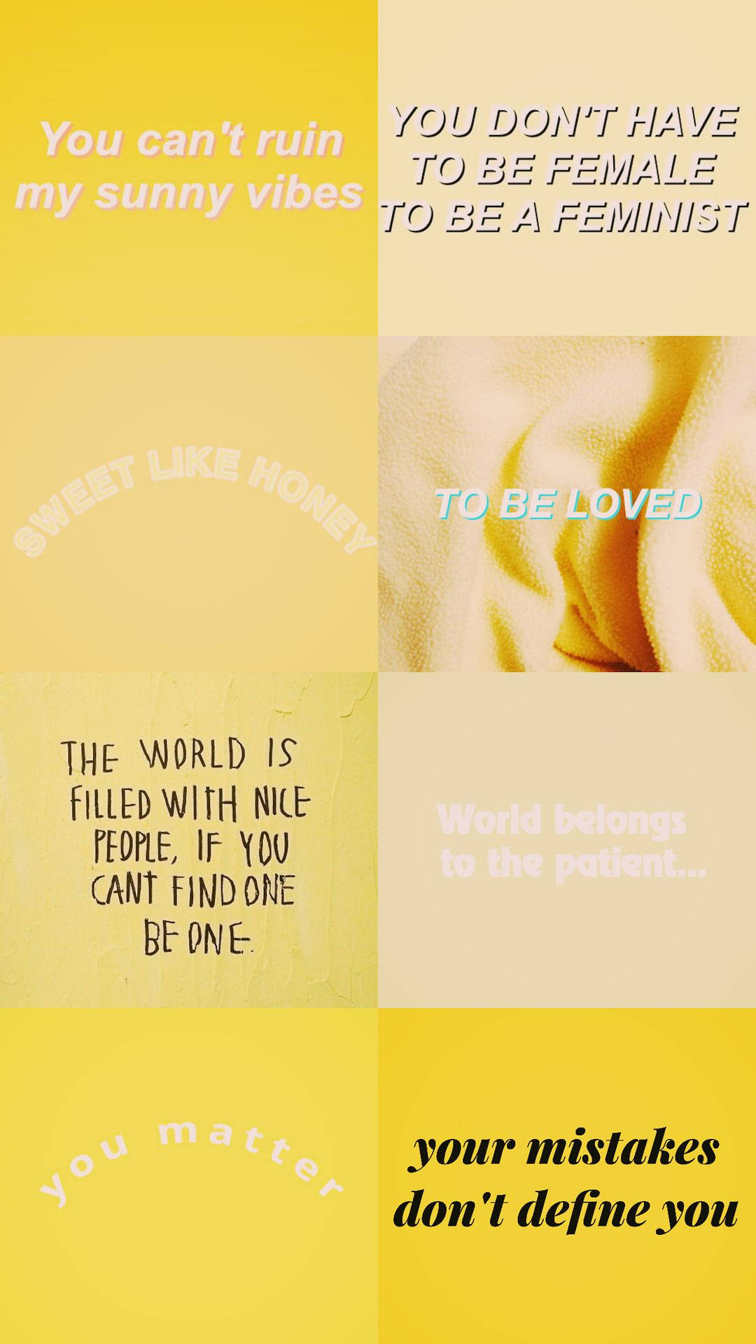 Quote Collage Pastel Yellow Aesthetic