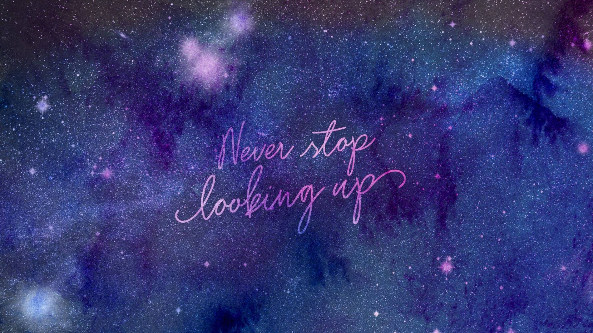 Quote In Cute Galaxy Background