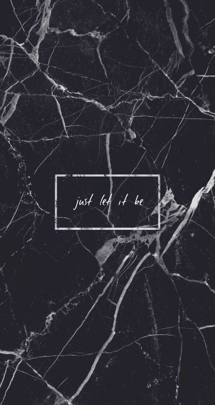 Quote On Black Marble Iphone Wallpaper