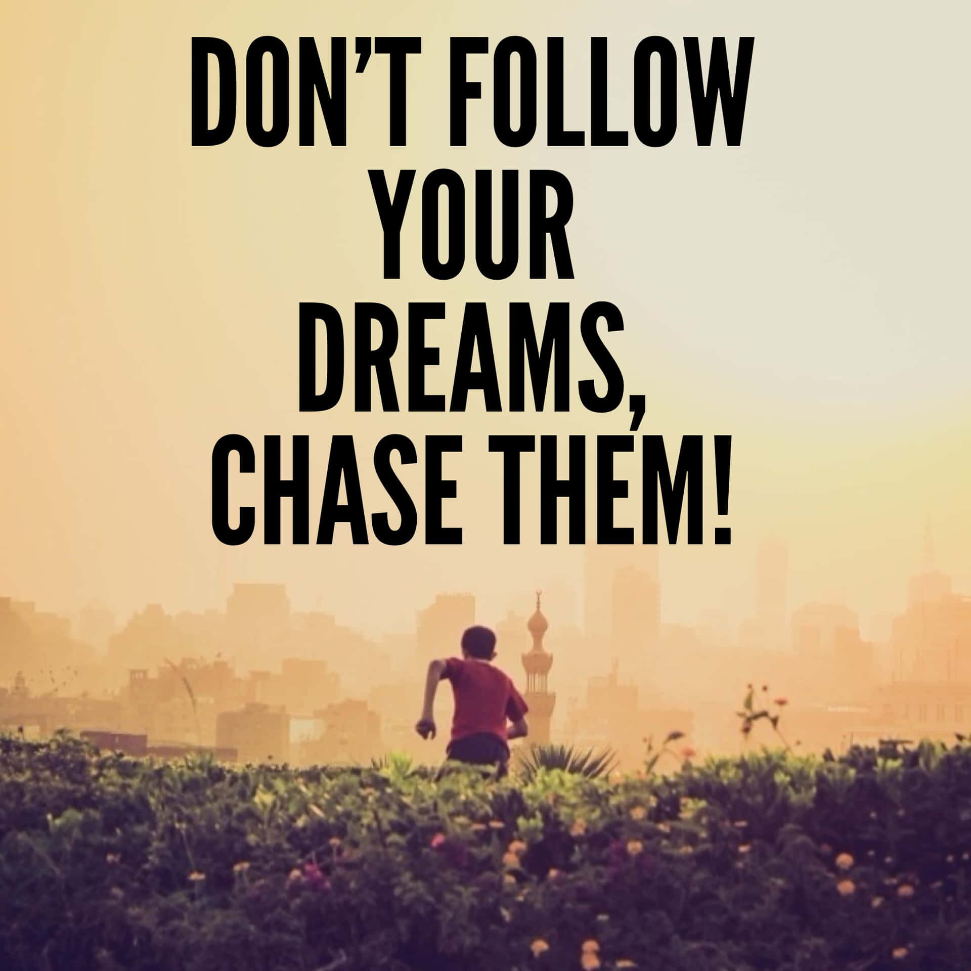 Don't Follow Your Dreams, Chase Them