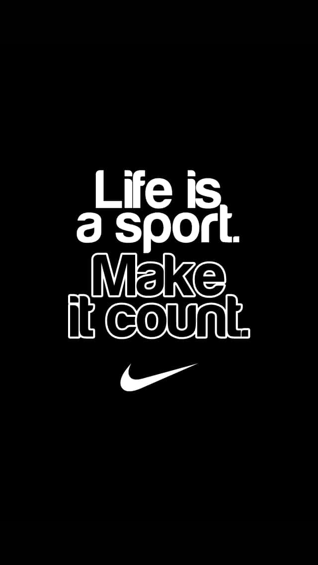 Livet er en sport, gør det til regnskab Nike tapet. Wallpaper