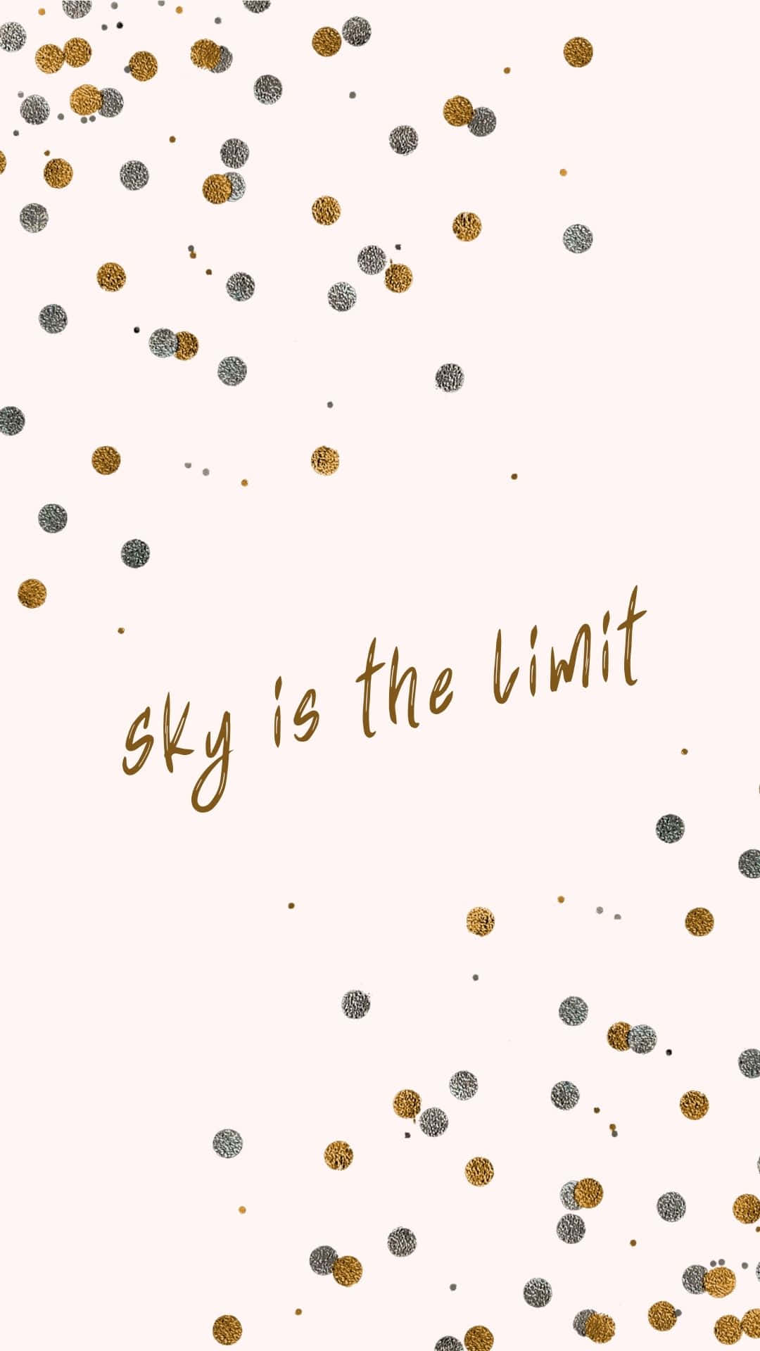 Sky Is The Limit - Gold Confetti Wallpaper