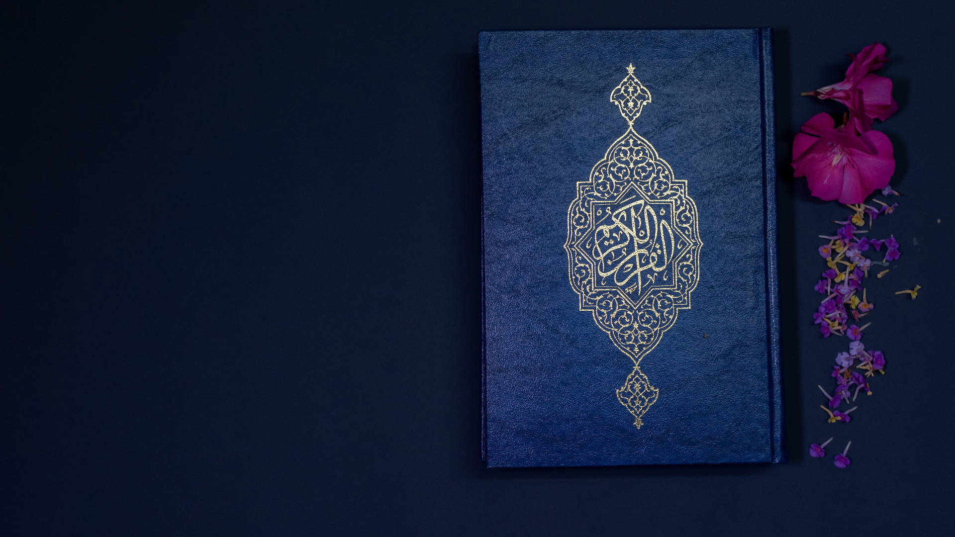 Qur'an Beside Flower Pc Background