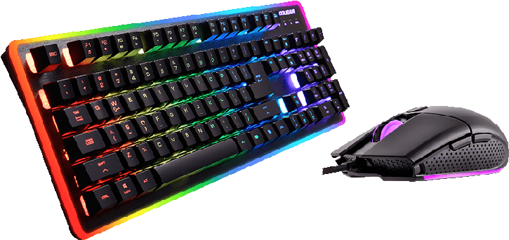 R G B Gaming Keyboardand Mouse Combo PNG