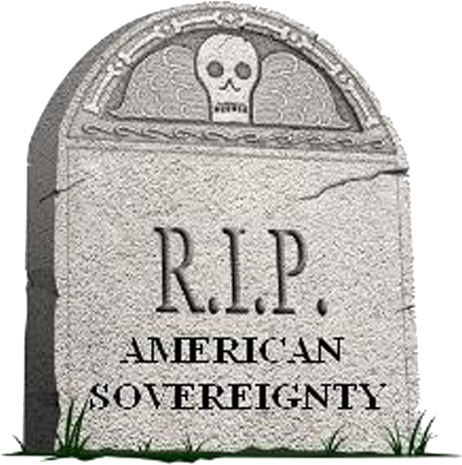 R I P American Sovereignty Tombstone PNG