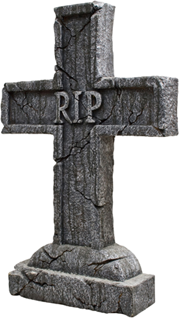 R I P Cross Tombstone PNG