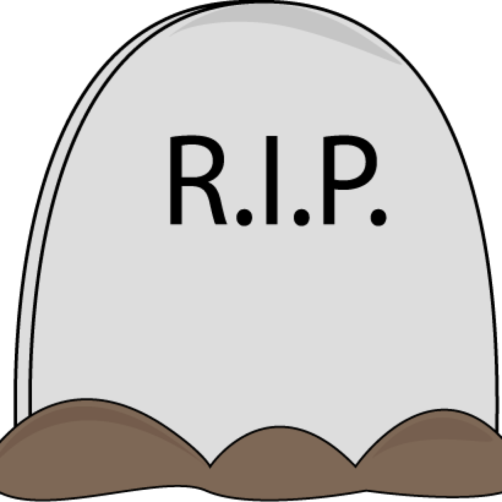 R I P Tombstone Cartoon PNG