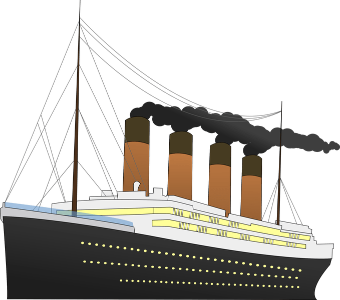 R M S Titanic Illustration PNG