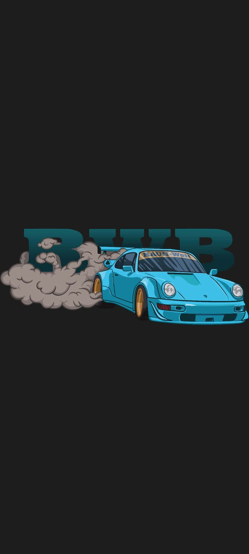 R W B Porsche Illustration Wallpaper