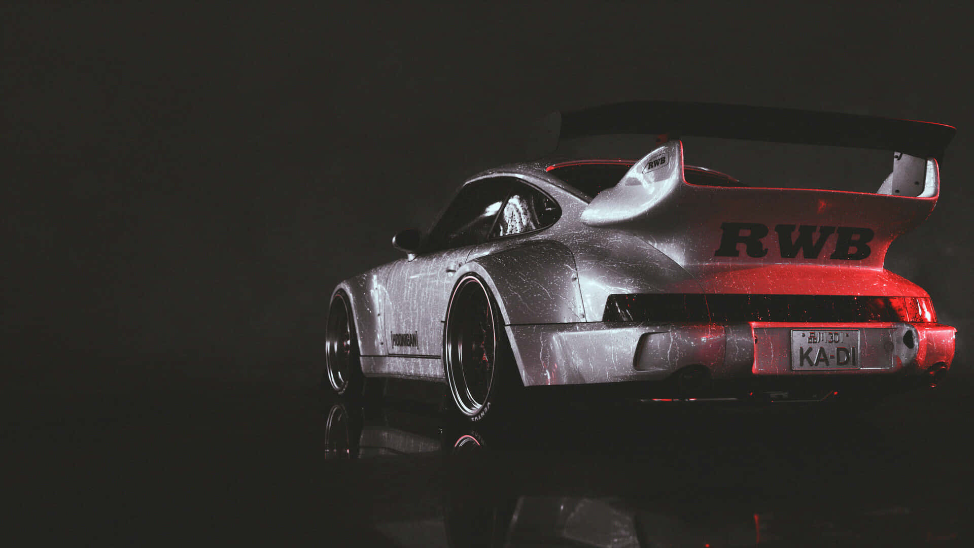 R W B Porscheinthe Dark Wallpaper