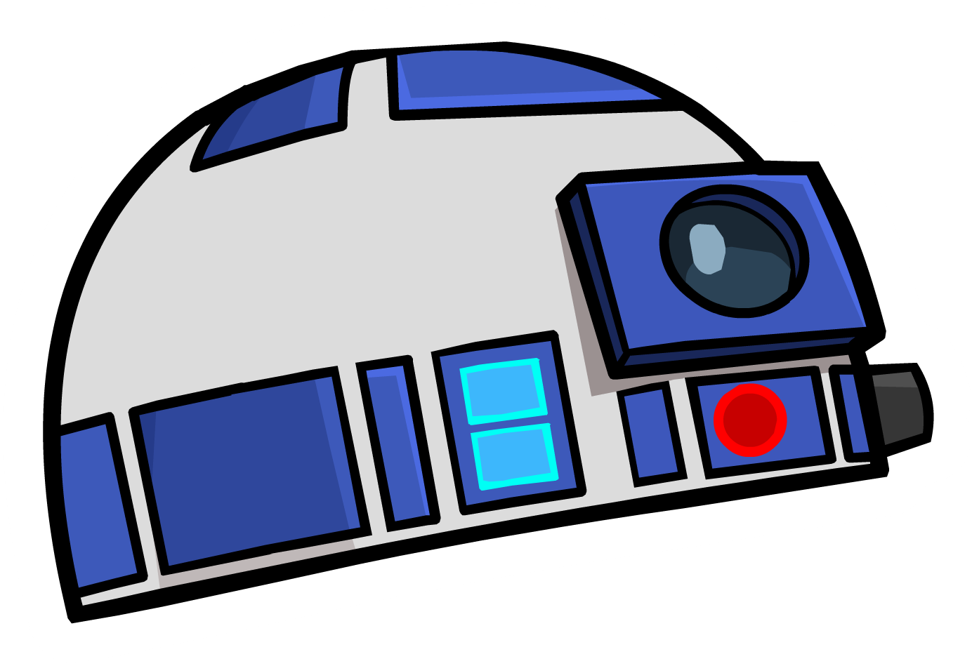 R2 D2 Iconic Droid Illustration PNG