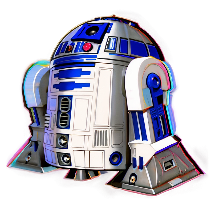R2d2 Hologram Projection Illustration Png Fxs71 PNG
