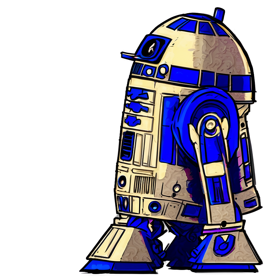 Download R2d2 Vintage Comic Style Png Pdb | Wallpapers.com