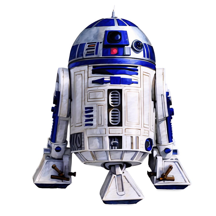 R2d2 Watercolor Artwork Png Khw17 PNG